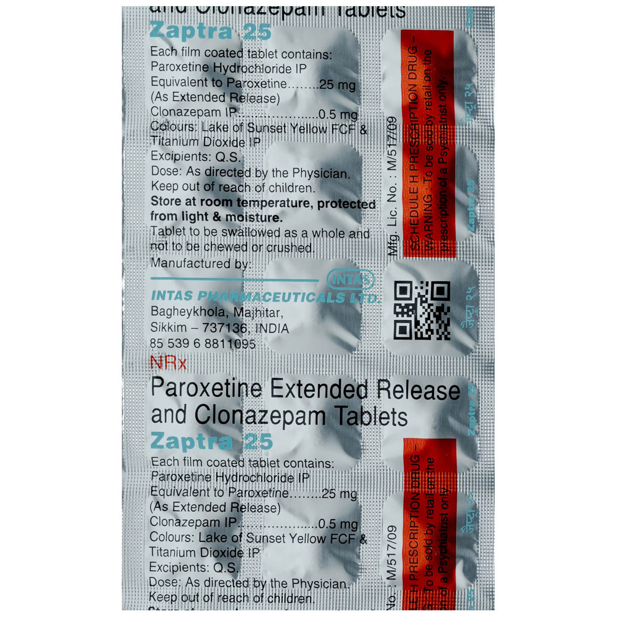 Zaptra 25 Tablet 15's, Pack of 15 TABLETS Zaptra 25 Tablet 15's, Pack of 15 TABLETS