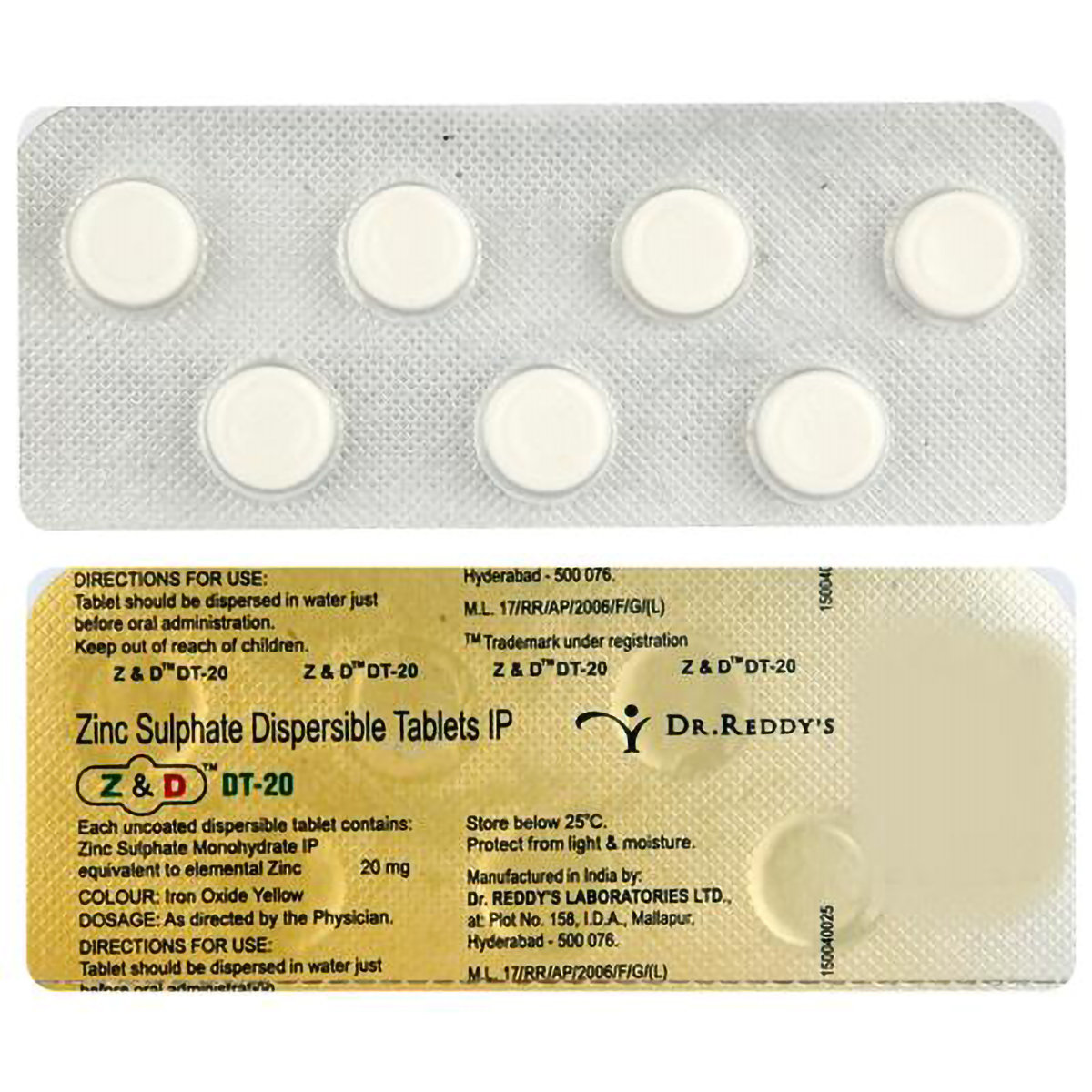 Z & D DT 20 mg Tablet 10's, Pack of 10 TABLETS Z & D DT 20 mg Tablet 10's, Pack of 10 TABLETS