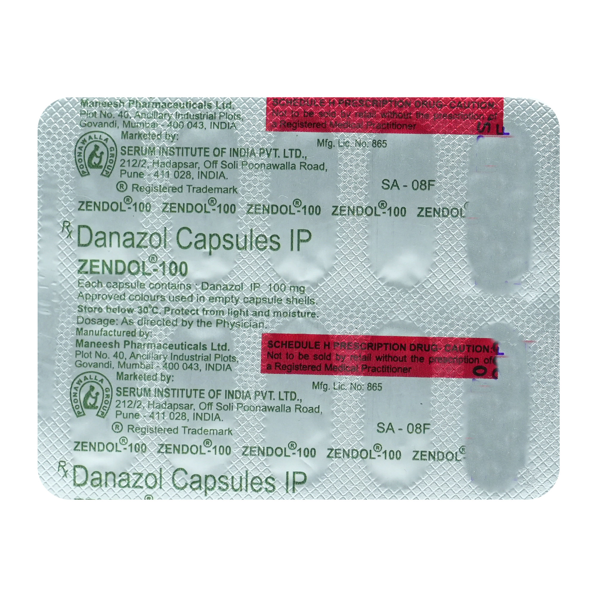 ZENDOL 100MG CAPSULE, Pack of 10 CapsuleS ZENDOL 100MG CAPSULE, Pack of 10 CapsuleS