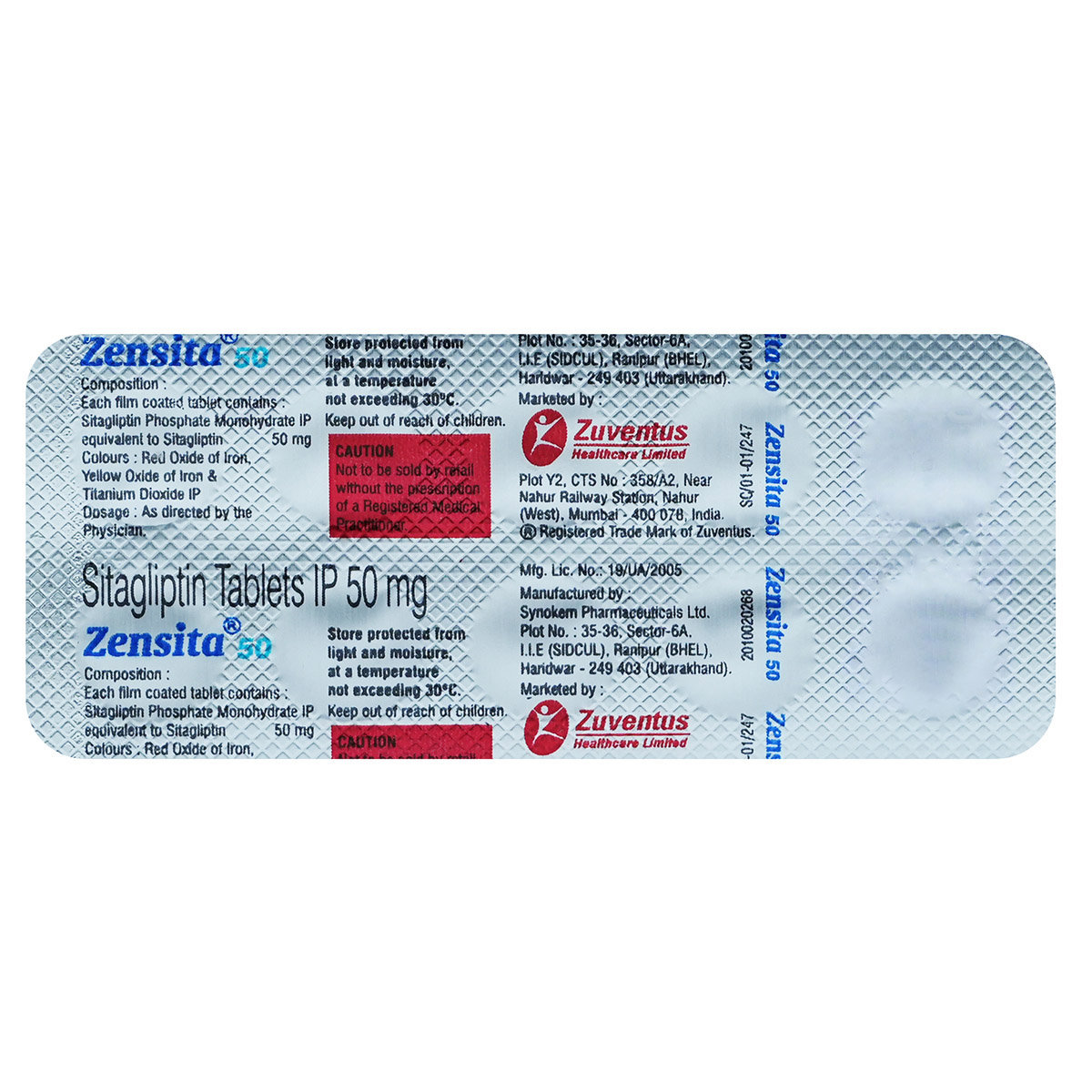 Zensita 50 Tablet 10's, Pack of 10 TabletS Zensita 50 Tablet 10's, Pack of 10 TabletS
