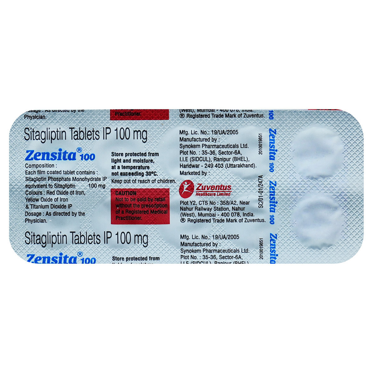 Zensita 100 Tablet 10's, Pack of 10 TabletS Zensita 100 Tablet 10's, Pack of 10 TabletS