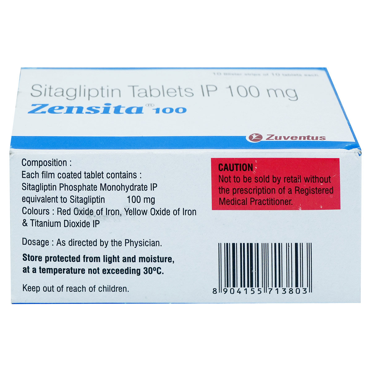 Zensita 100 Tablet 10's, Pack of 10 TabletS Zensita 100 Tablet 10's, Pack of 10 TabletS