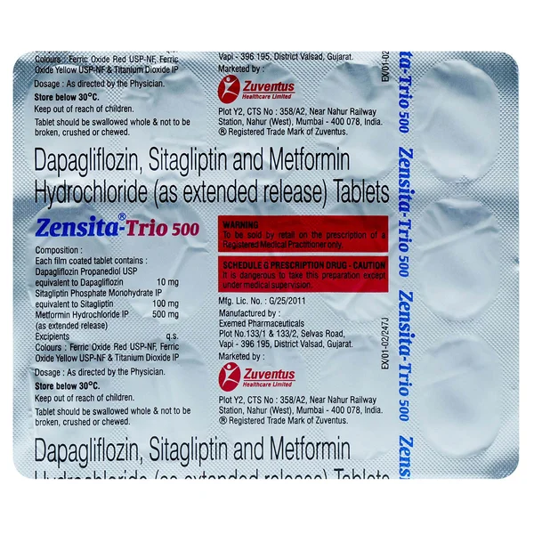 Zensita-Trio 500 Tablet 15's