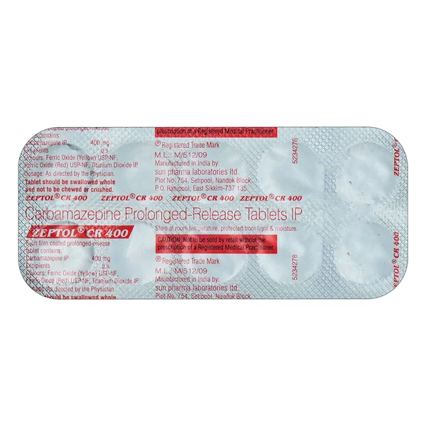 Zeptol CR 400 Tablet 10's, Pack of 10 TABLETS