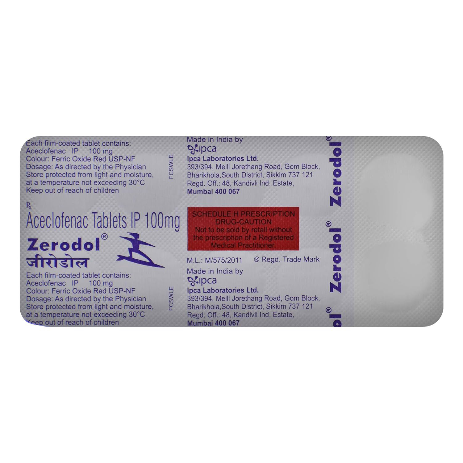 Zerodol 100 Tablet 10's, Pack of 10 TABLETS Zerodol 100 Tablet 10's, Pack of 10 TABLETS