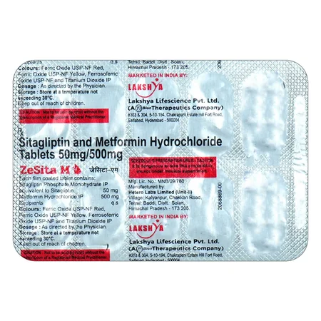 Zesita M 50 mg/500 mg Tablet 10's