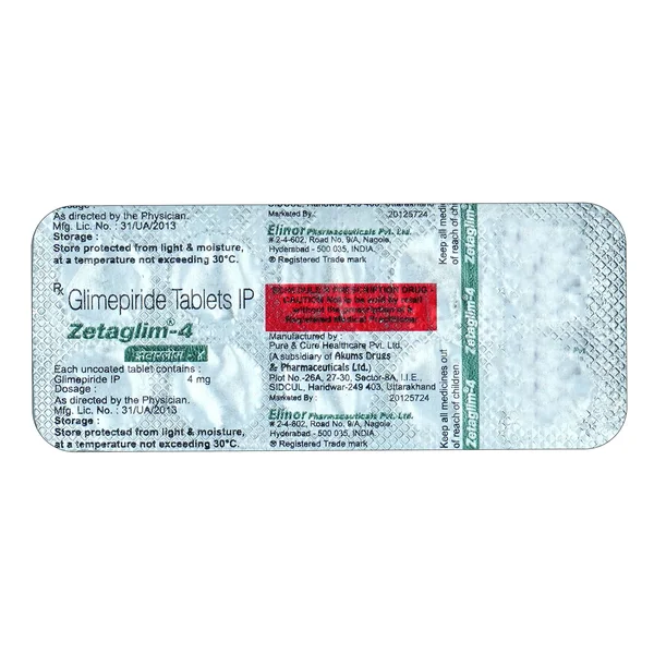 ZETAGLIM 4MG TABLET