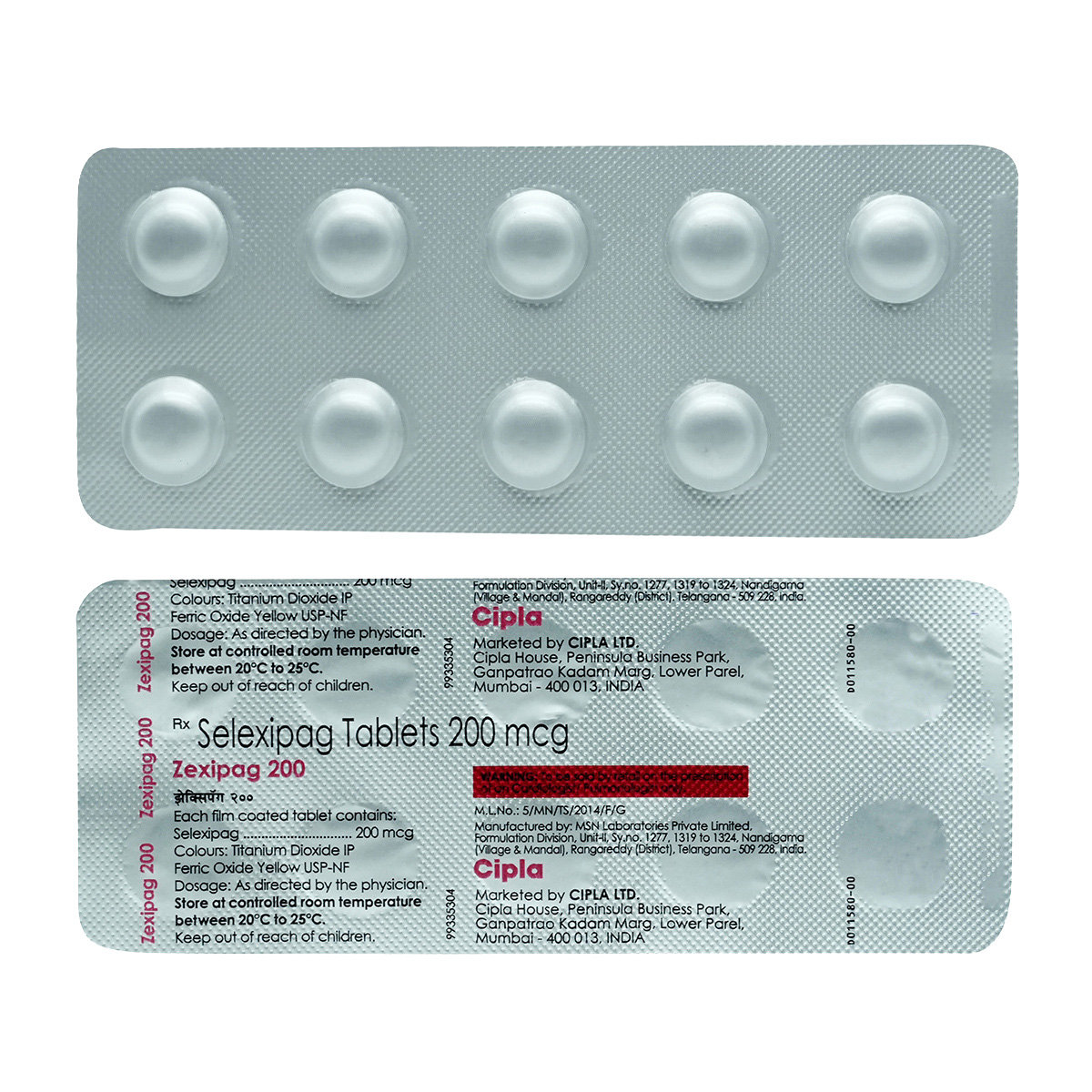 Zexipag 200 Tablet 10's, Pack of 10 TabletS Zexipag 200 Tablet 10's, Pack of 10 TabletS