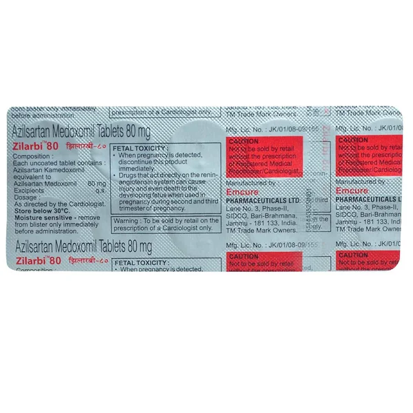 Zilarbi 80 Tablet 10's, Pack of 10 TABLETS