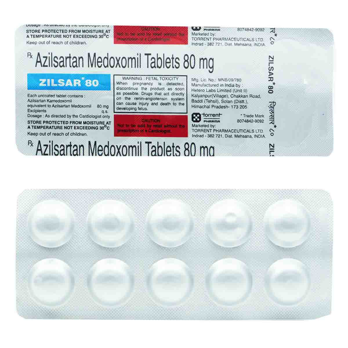 Zilsar 80 Tablet 10's, Pack of 10 TABLETS Zilsar 80 Tablet 10's, Pack of 10 TABLETS