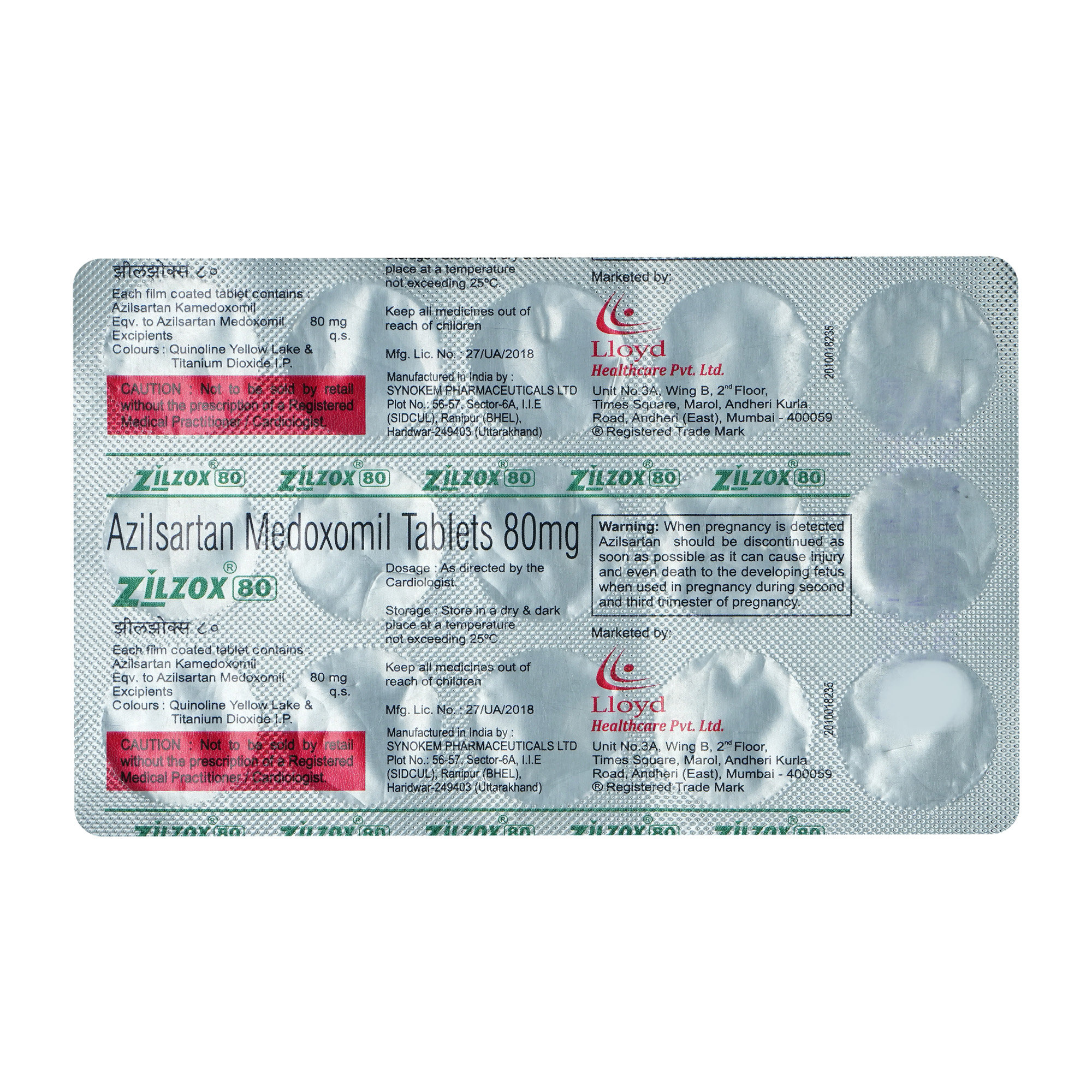 Zilzox 80 Tablet 15's, Pack of 15 TabletS Zilzox 80 Tablet 15's, Pack of 15 TabletS