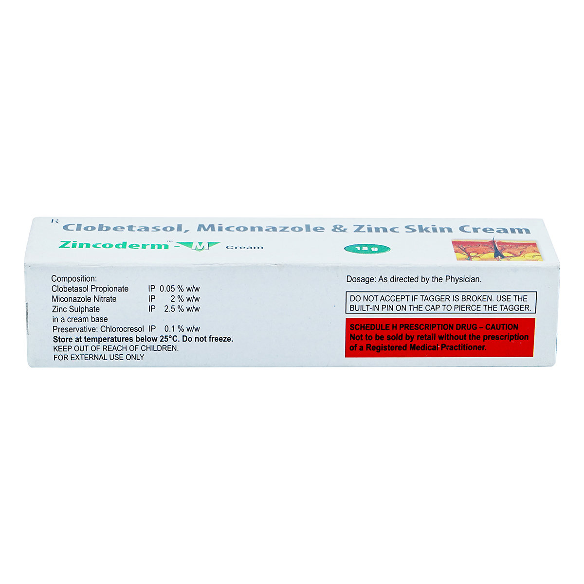 ZINCODERM M CREAM 15GM, Pack of 1 OINTMENT ZINCODERM M CREAM 15GM, Pack of 1 OINTMENT