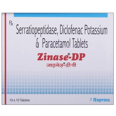 Zinase-DP Tablet 10's, Pack of 10 TABLETS