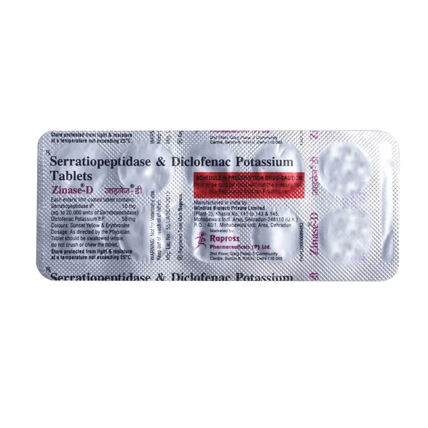 Zinase-D 50 mg/10 mg Tablet 10's, Pack of 10 TabletS