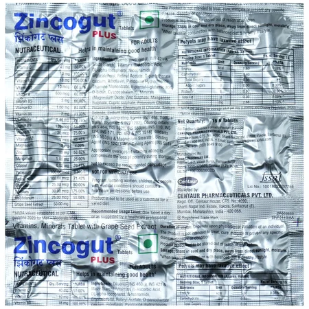 Zincogut Plus Tablet 15's