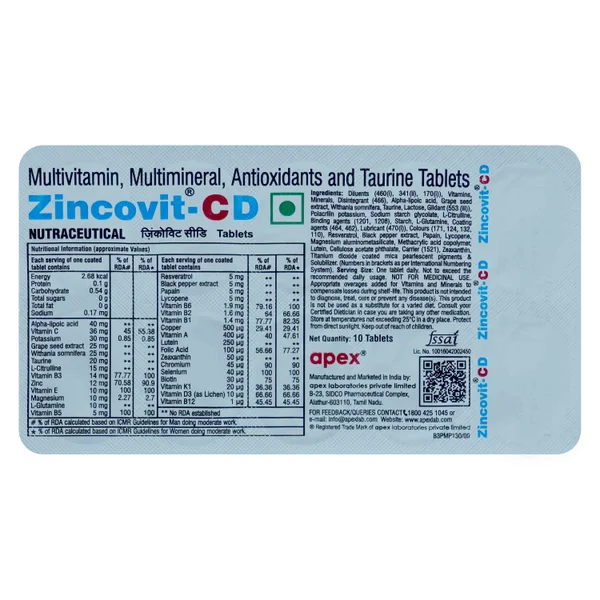 Zincovit-CD Tablet 10's