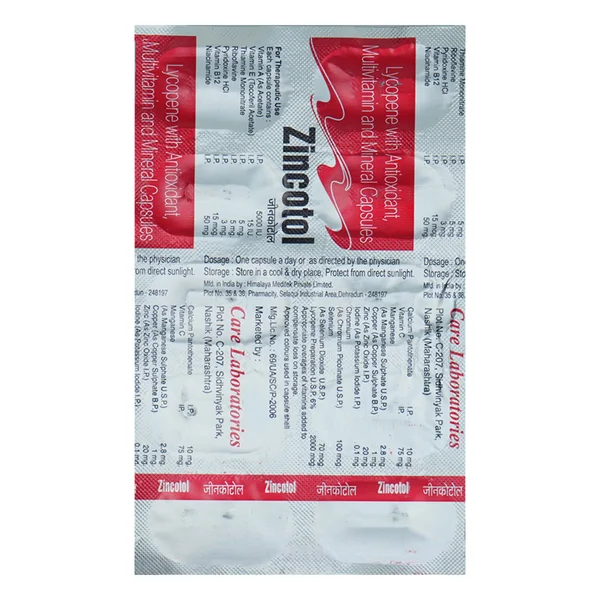Zincotol Capsule 10's, Pack of 10