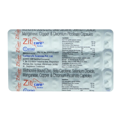 Zitcare Capsule 30's, Pack of 30 CAPSULES