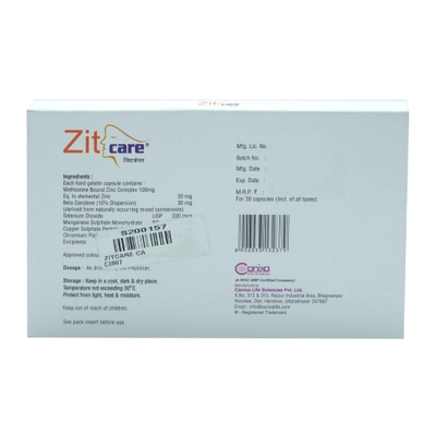 Zitcare Capsule 30's, Pack of 30 CAPSULES