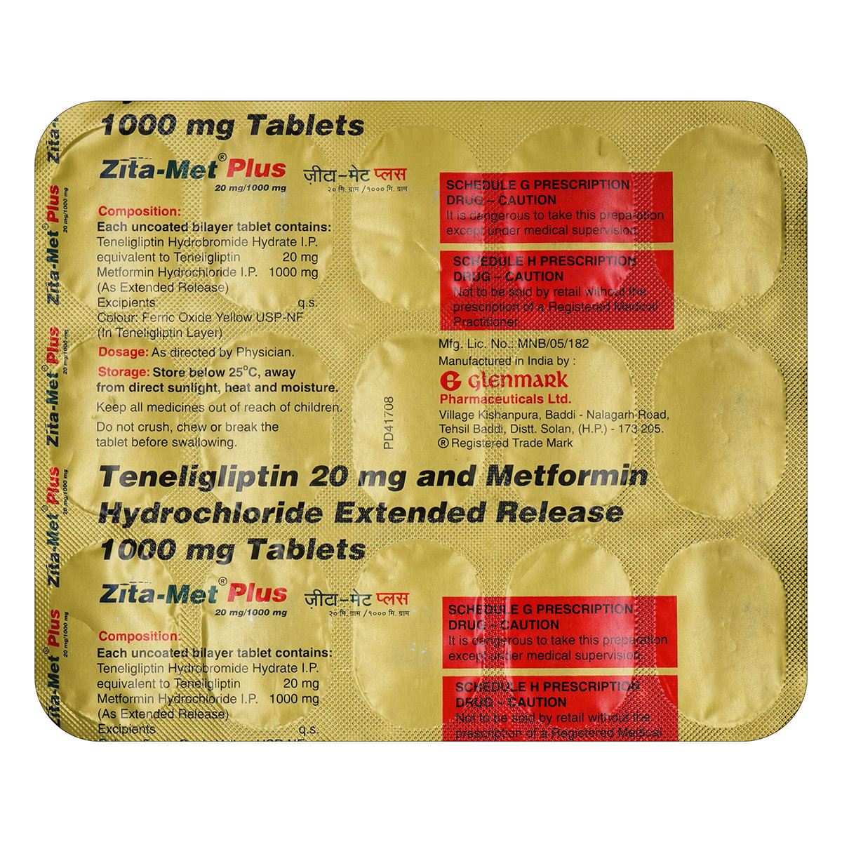 Zita Met Plus 20/1000 Tablet 15's, Pack of 15 TABLETS Zita Met Plus 20/1000 Tablet 15's, Pack of 15 TABLETS