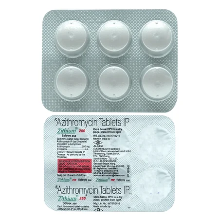 Zithium 250 mg Tablet 6's