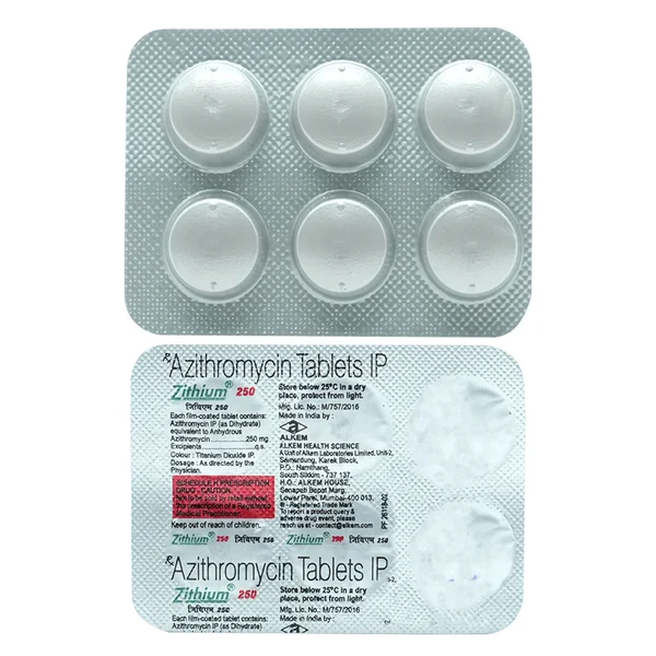 Zithium 250 mg Tablet 6's