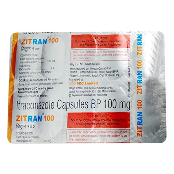 Zitran-100 mg Capsule 10's