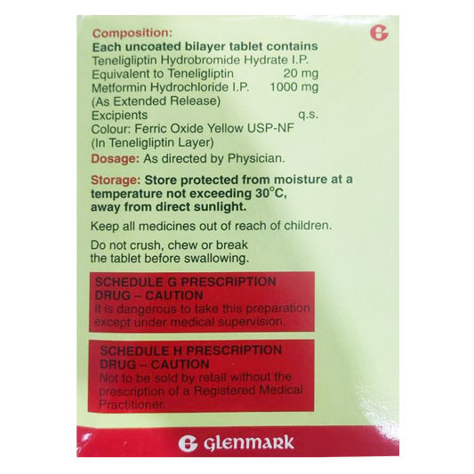 Zita-Met 20 mg/1000 mg Tablet 15's, Pack of 15 TabletS Zita-Met 20 mg/1000 mg Tablet 15's, Pack of 15 TabletS