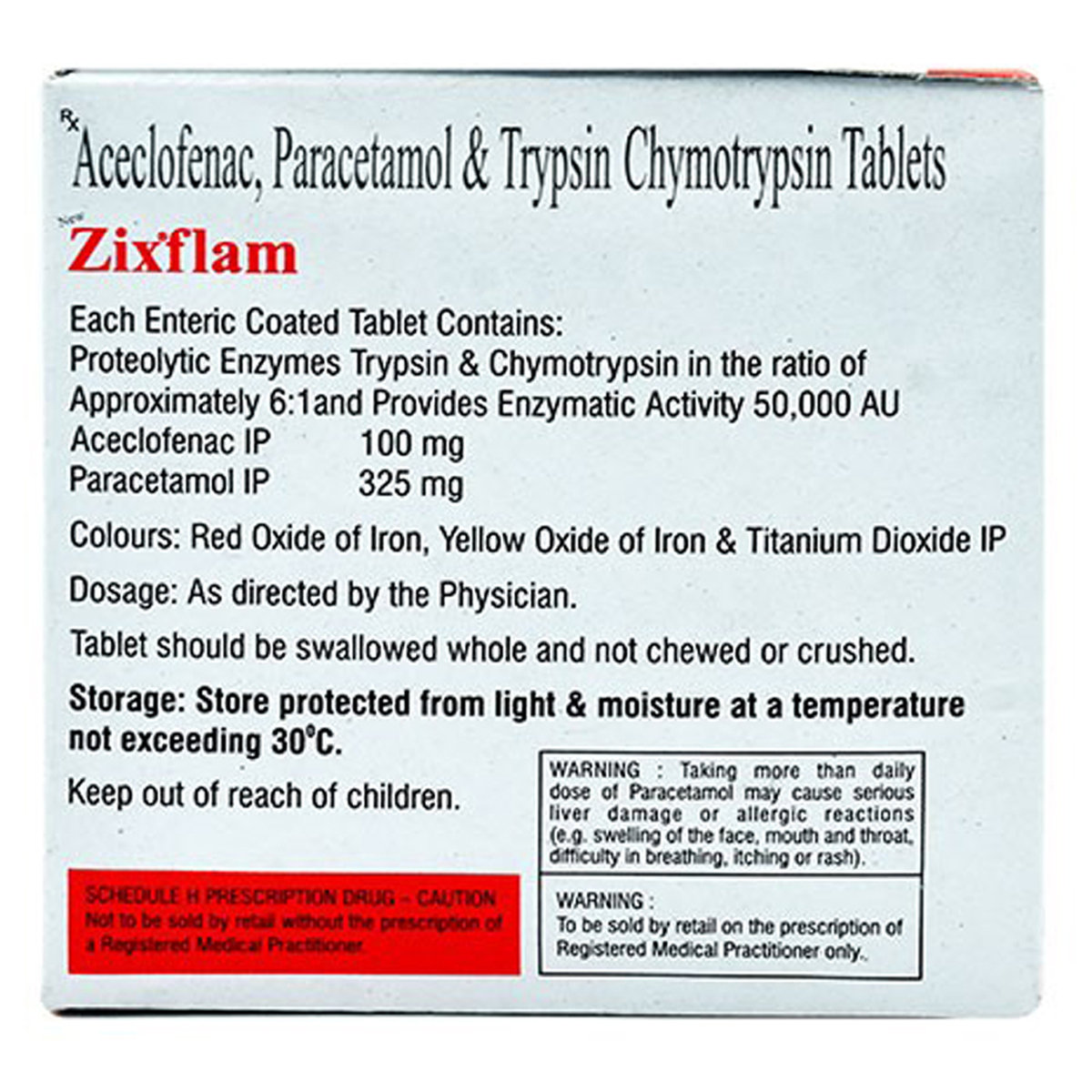 Zixflam New Tablet 10's, Pack of 10 TabletS Zixflam New Tablet 10's, Pack of 10 TabletS