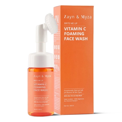 ZM Brightening Vitamin C Foaming Face wash 95 ml | With Vitamin A &amp; Kakadu Plum | Brightens Skin | For Radiant Glowing Skin | Non Sticky Formula | For All Skin Type, Pack of 1