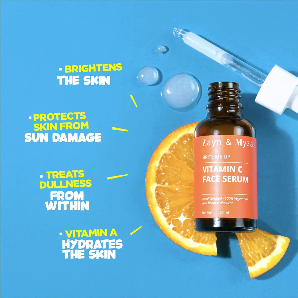 ZM Vitamin C Face Serum 30 ml | With Vitamin A & Kakadu Plum | Skin Brightening Lotion | Non Sticky & Lightweight Formula | For All Skin Type, Pack of 1 ZM Vitamin C Face Serum 30 ml | With Vitamin A & Kakadu Plum | Skin Brightening Lotion | Non Sticky & Lightweight Formula | For All Skin Type, Pack of 1