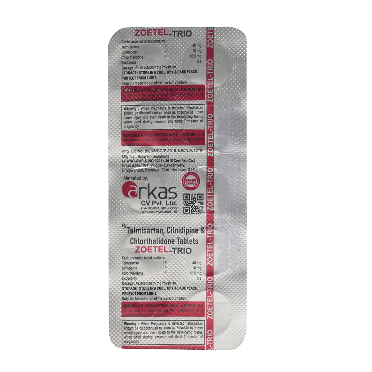 TelableTrio 6.25 Tablet 10's Price, Uses, Side Effects, Composition