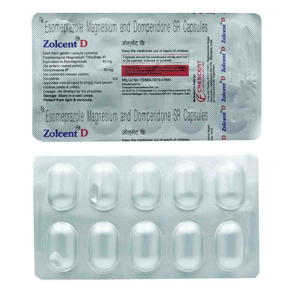 Zolcent D 40/30 Capsule 10's, Pack of 10 CAPSULES Zolcent D 40/30 Capsule 10's, Pack of 10 CAPSULES
