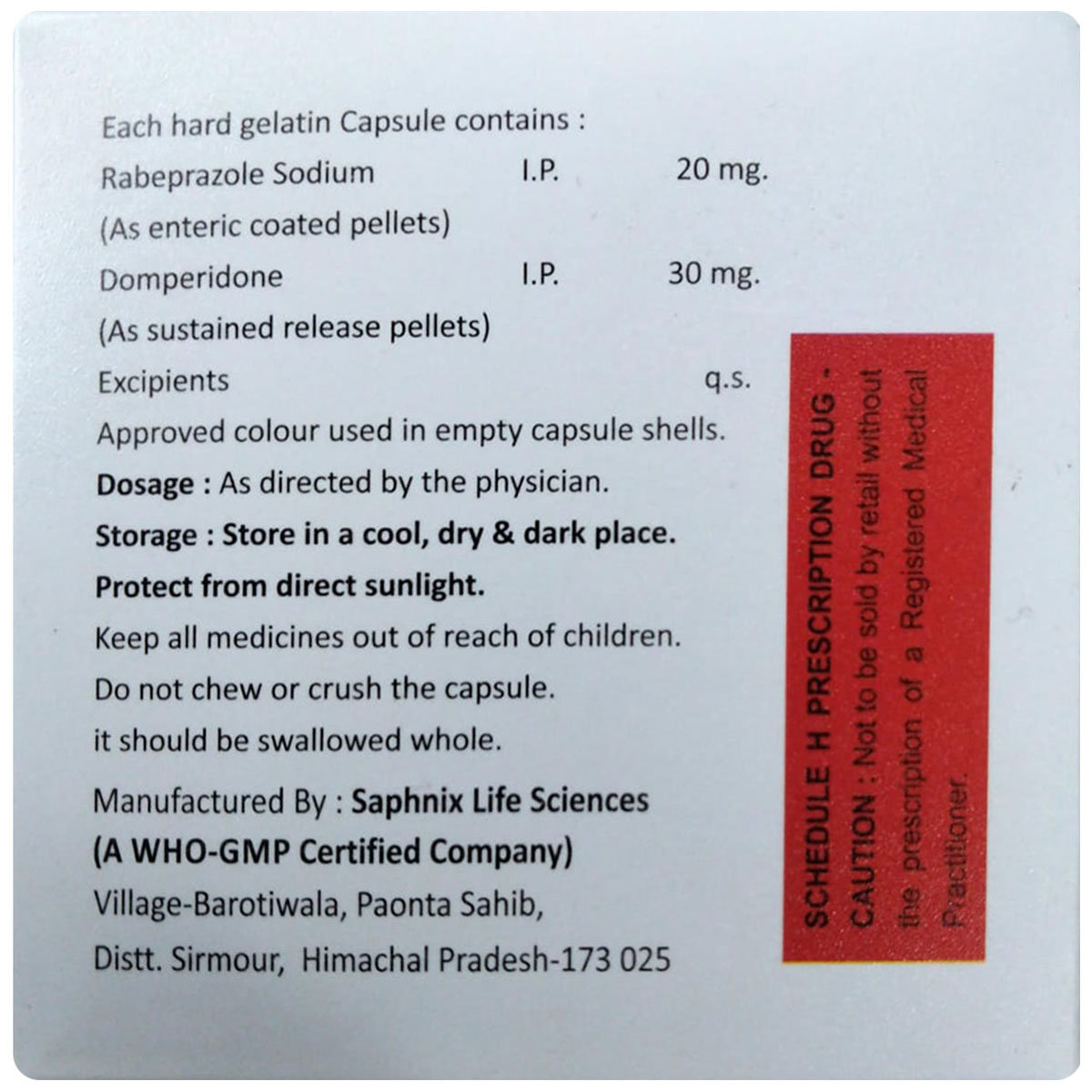 Zoladom-R DSR Capsule 10's, Pack of 10 Zoladom-R DSR Capsule 10's, Pack of 10