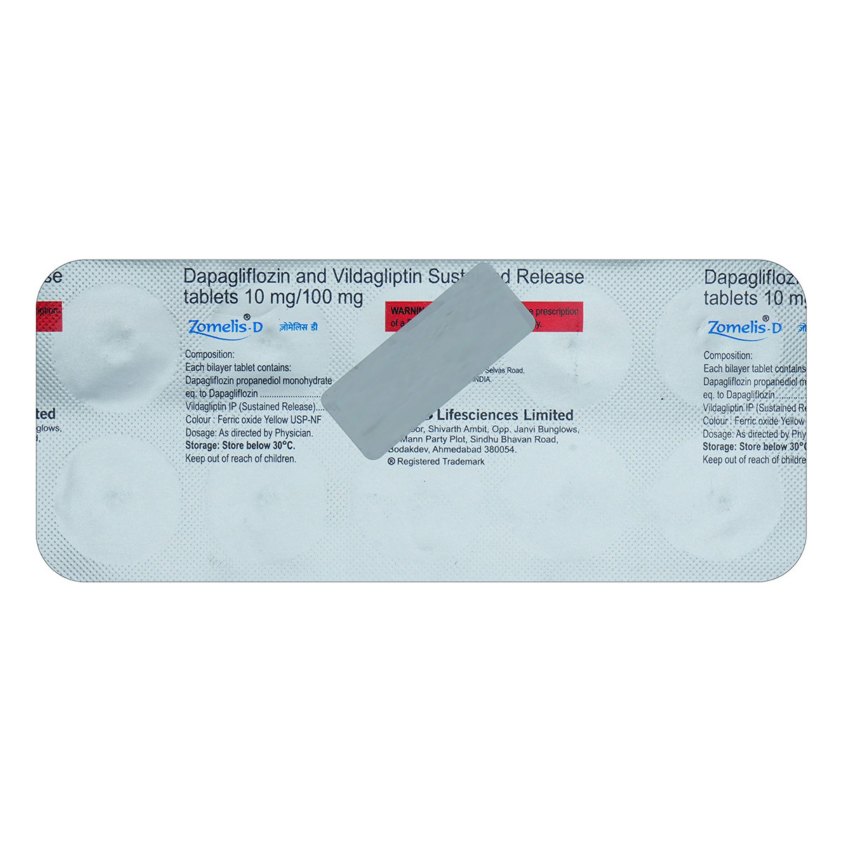 Zomelis-D 10 mg/100 mg Tablet 10's, Pack of 10 Zomelis-D 10 mg/100 mg Tablet 10's, Pack of 10