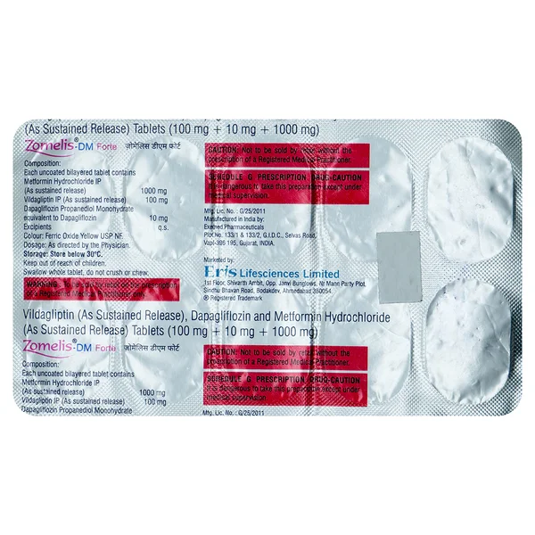 Zomelis-DM Forte Tablet 10's, Pack of 10 TabletS