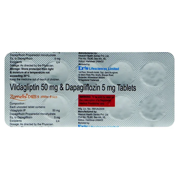 Zomelis-D 50 mg/5 mg Tablet 10's