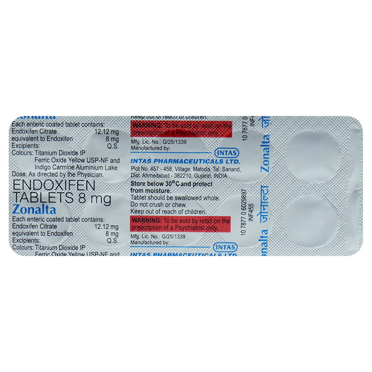 Zonalta 8 mg Tablet 10's, Pack of 10 TabletS Zonalta 8 mg Tablet 10's, Pack of 10 TabletS