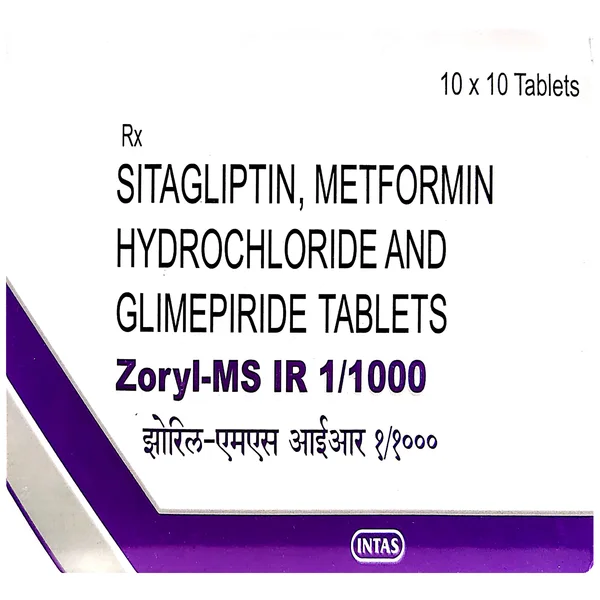 Zoryl MS IR 1/1000 Tablet 10's