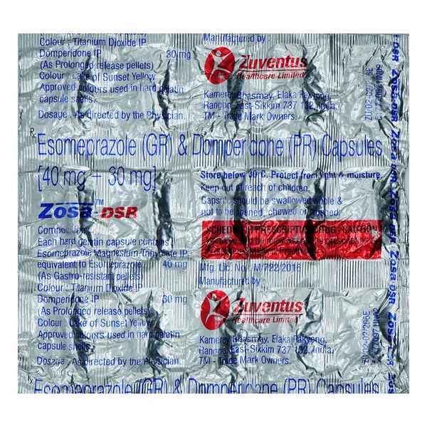 Zosa-DSR 30 mg/ 40 mg Capsule 15's
