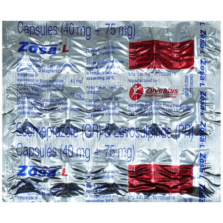 Zosa-L 40 mg/ 75 mg Capsule 15's