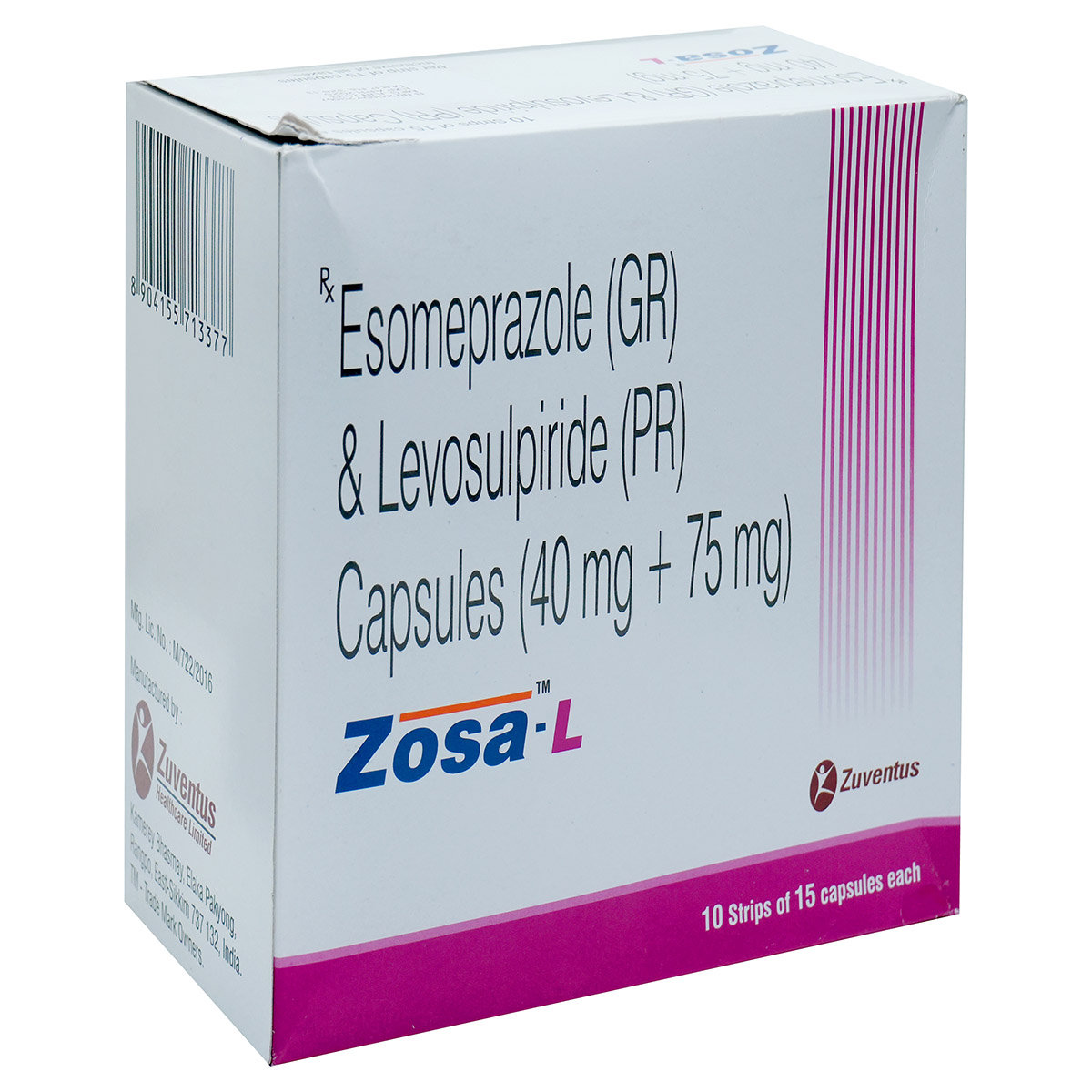 Zosa-L 40 mg/ 75 mg Capsule 15's, Pack of 15 CAPSULES Zosa-L 40 mg/ 75 mg Capsule 15's, Pack of 15 CAPSULES