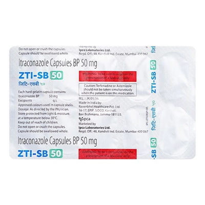 ZTI-SB 50 mg Capsule 10's, Pack of 10 CAPSULES