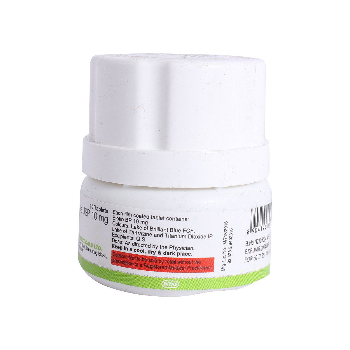 Biotin Tablets USP For Clinical Packaging Type Bottle at Rs 225bottle  in Noida