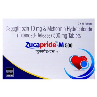 Zucapride M 500 Tablet 10's, Pack of 10 TABLETS