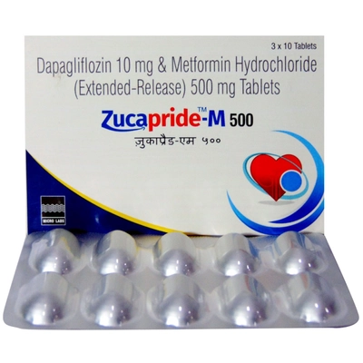 Zucapride M 500 Tablet 10's, Pack of 10 TABLETS