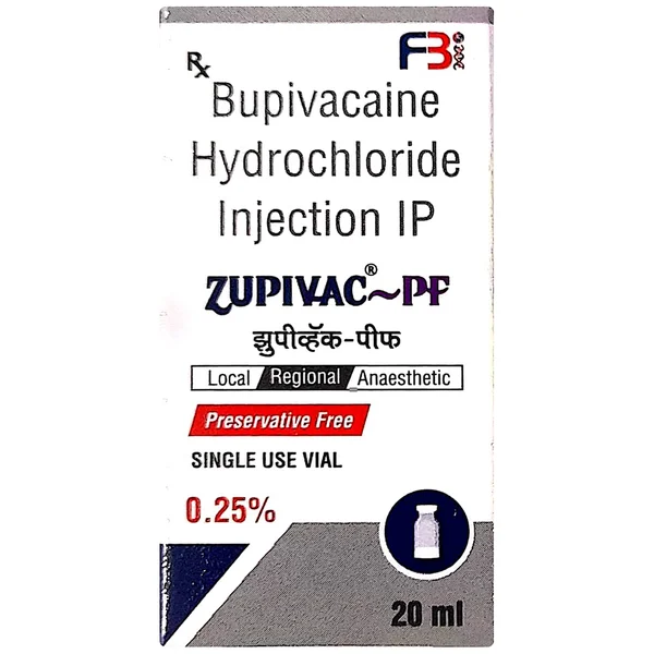 Zupivac-PF 0.25% Injection 20 ml