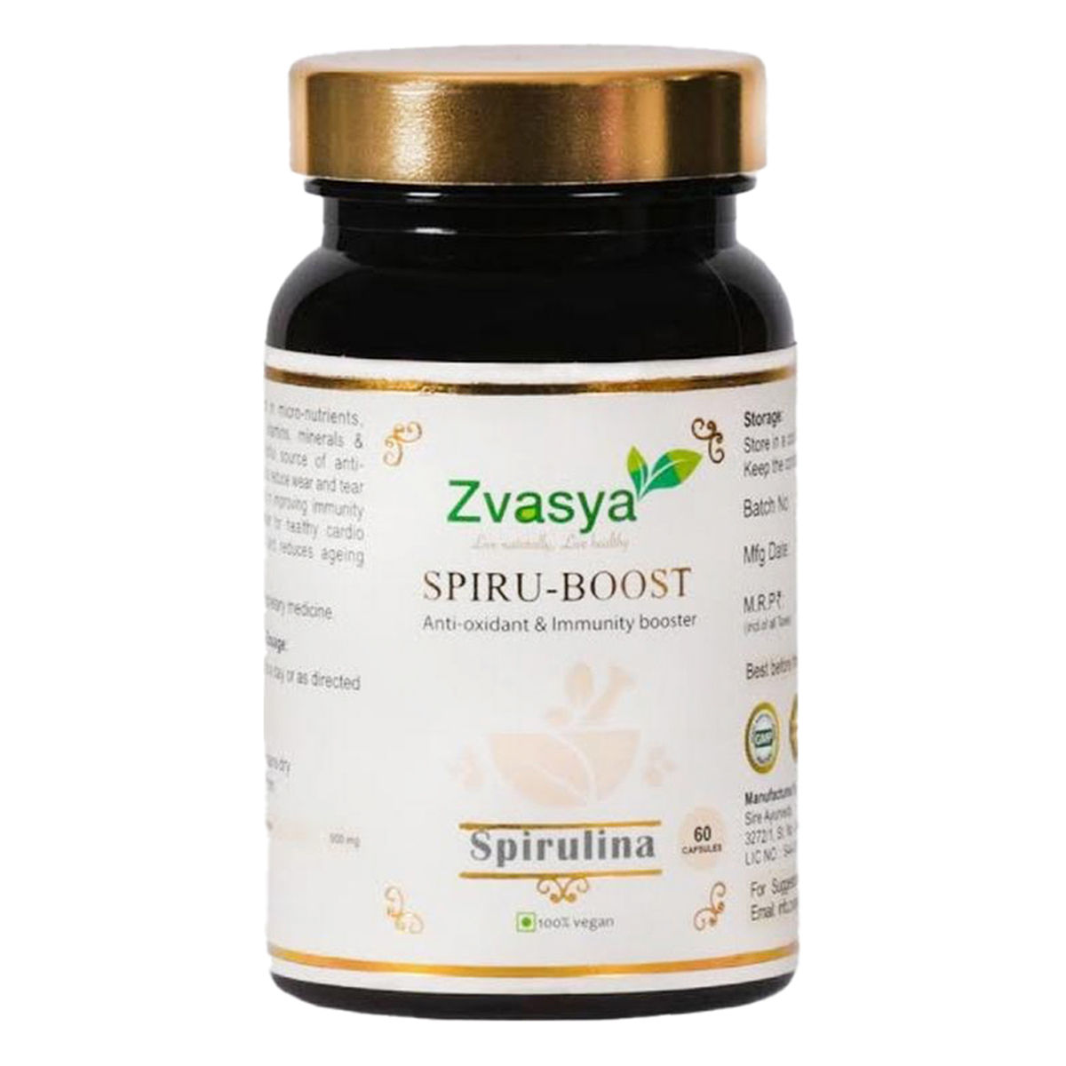 Buy Zvasya Spiru - Boost, 60 Capsules Online