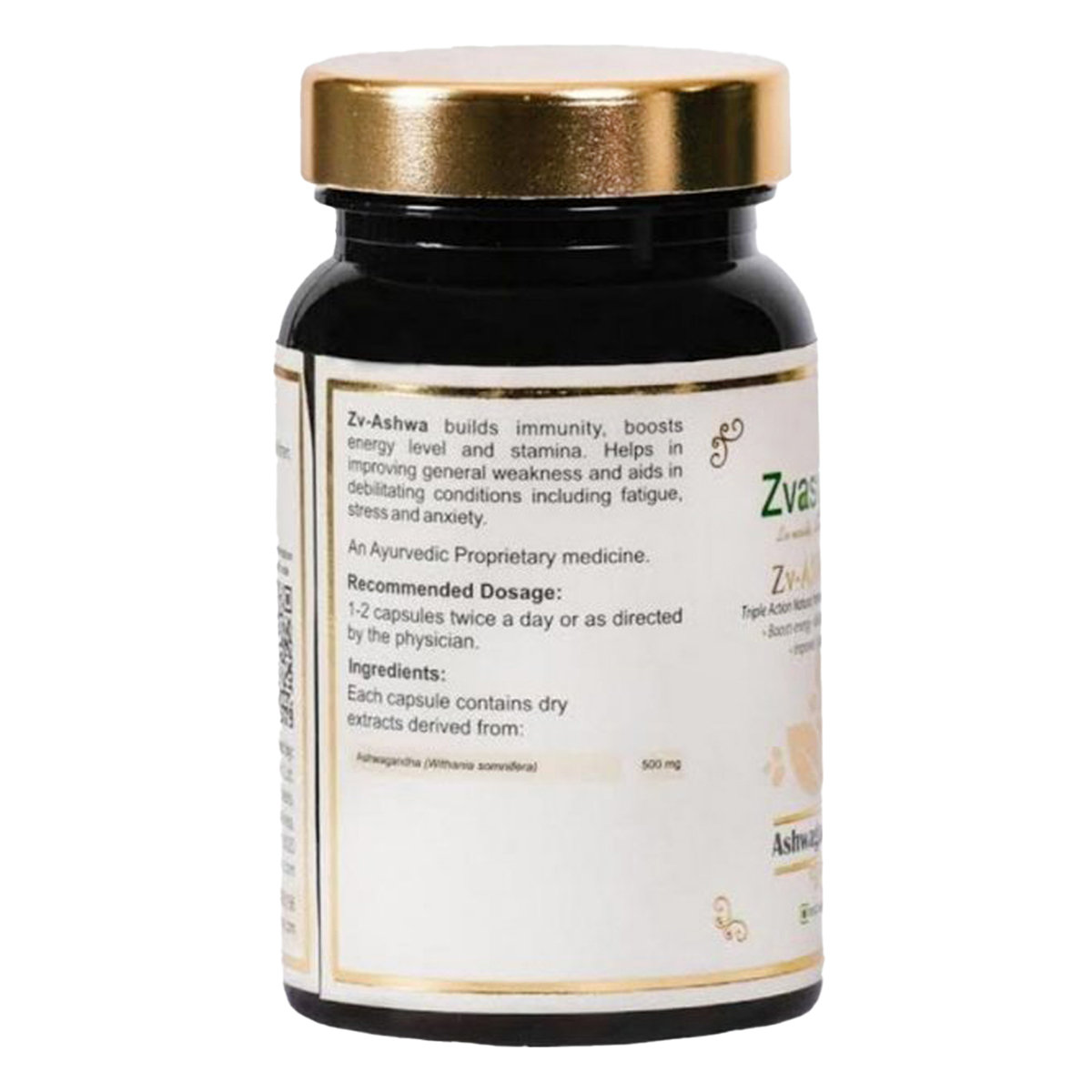 Zvasya Zv-Ashwa Ashwagandha, 60 Capsules, Pack of 1 Zvasya Zv-Ashwa Ashwagandha, 60 Capsules, Pack of 1