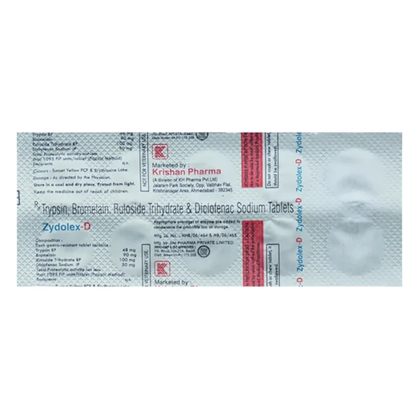 Zydolex-D Tablet 10's, Pack of 10